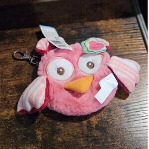 Nat & Jules Cute Kidcore Barbie Pink Owl Coin Purse ~ Soft Cuddly Sweet